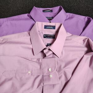 Stafford Performance Super Shirt Mens Classic Fit 16.5 34-35 Broadcloth Bundle